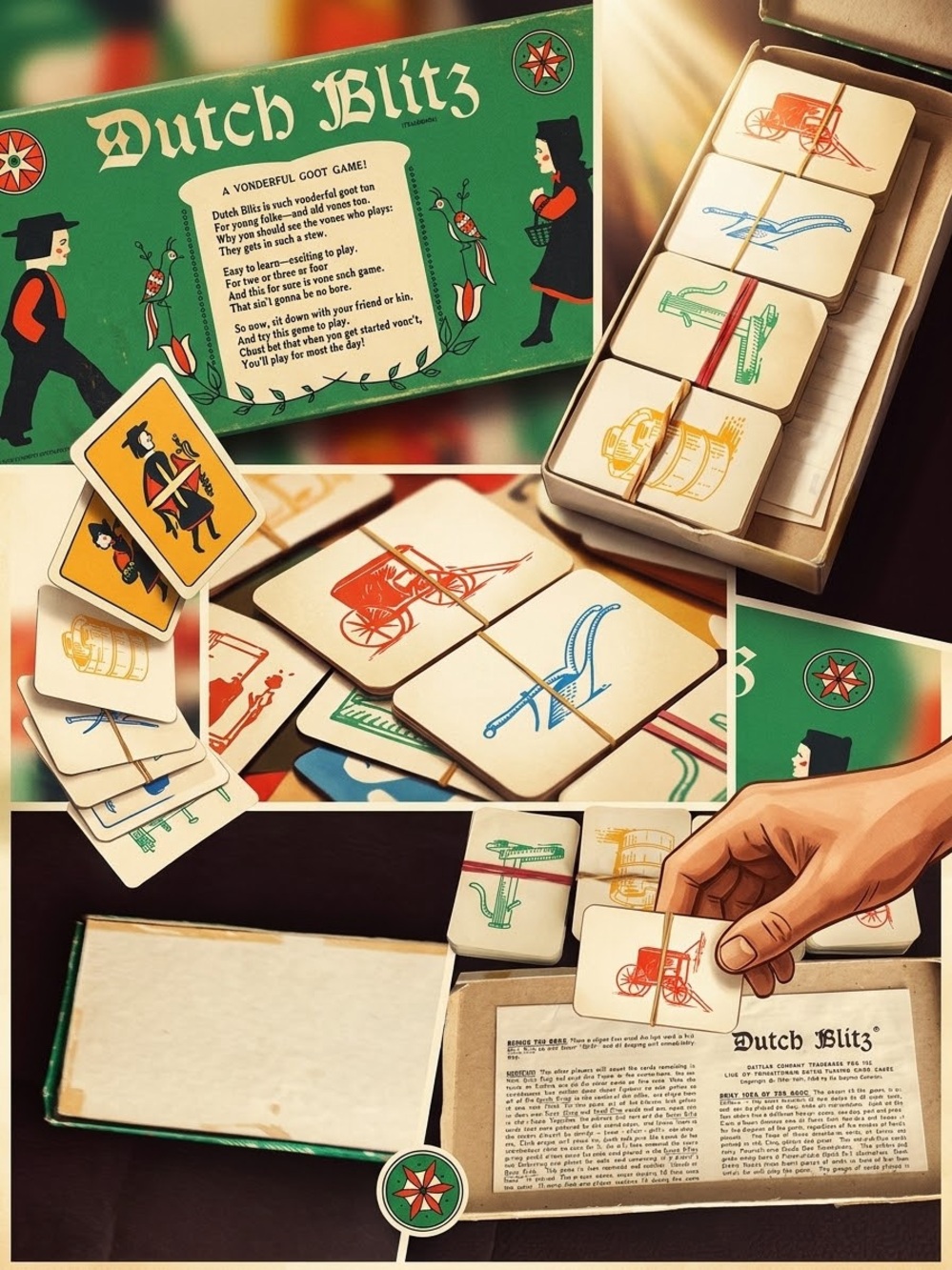 Vintage Dutch Blitz Card Game 1970s Daystar Pennsylvania Dutch Classic